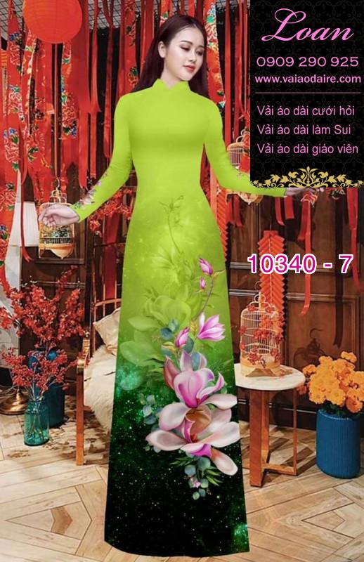 Vải áo dài hoa 3D.