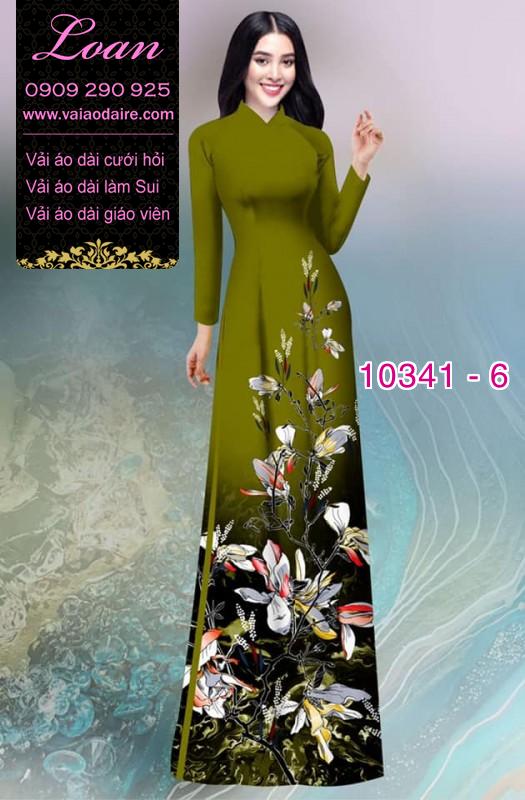 Vải áo dài hoa 3D.