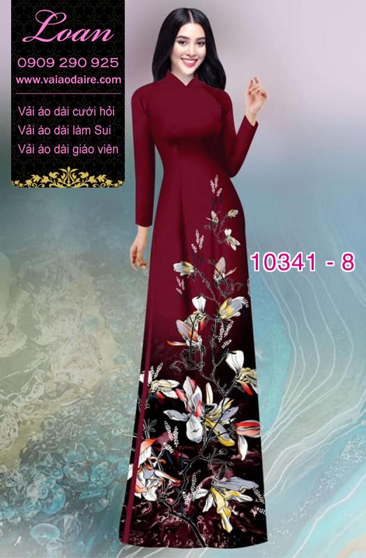 Vải áo dài hoa 3D.