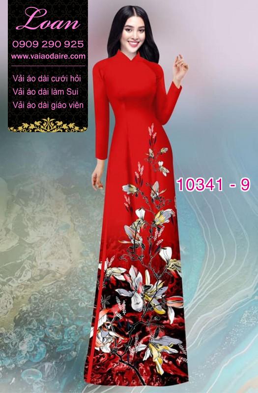 Vải áo dài hoa 3D.