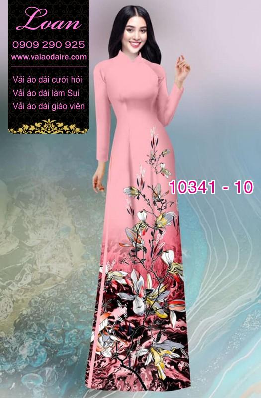 Vải áo dài hoa 3D.