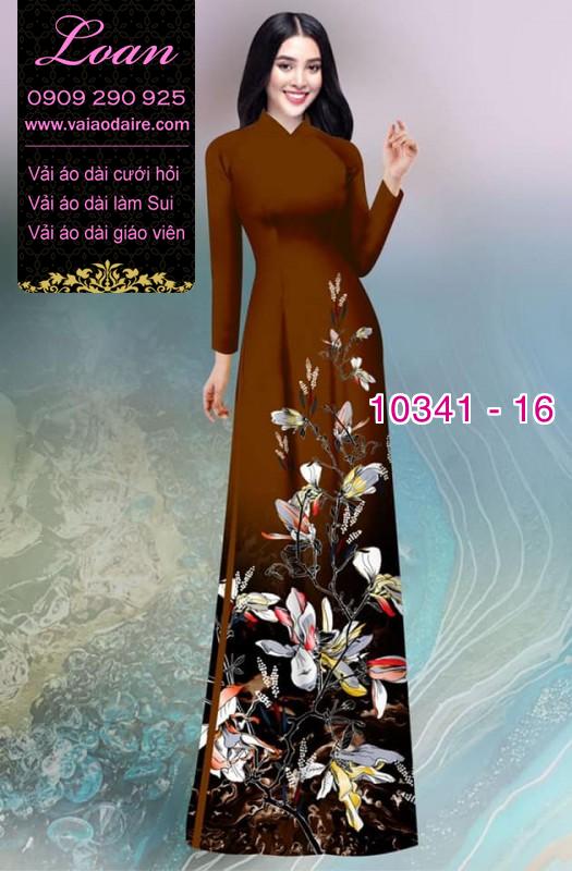 Vải áo dài hoa 3D.