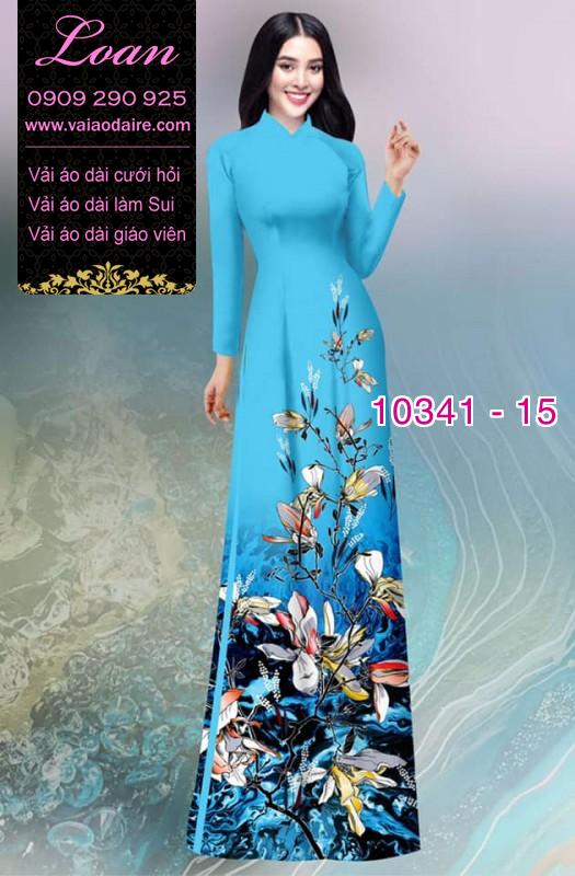 Vải áo dài hoa 3D.