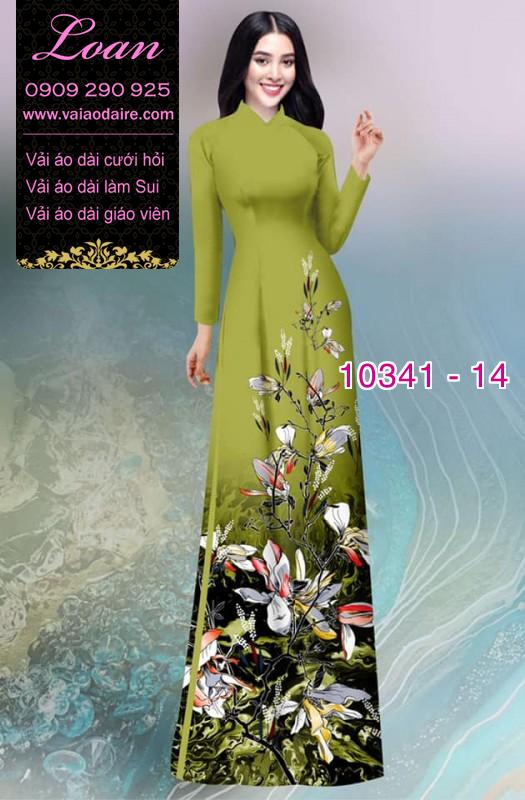 Vải áo dài hoa 3D.