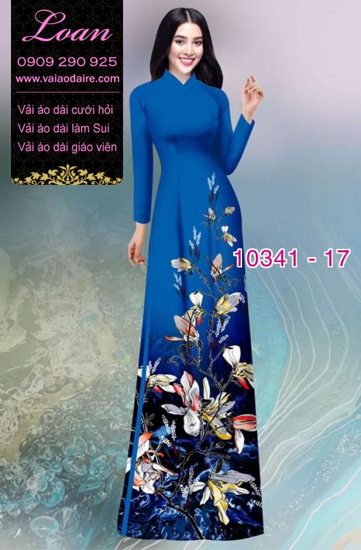 Vải áo dài hoa 3D.