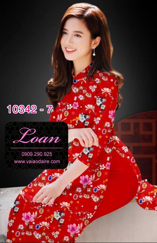 Vải áo dài hoa nhí.