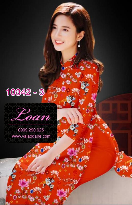 Vải áo dài hoa nhí.