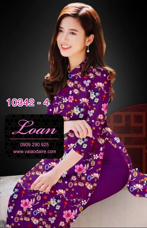 Vải áo dài hoa nhí.