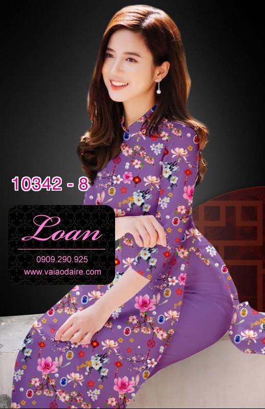 Vải áo dài hoa nhí.
