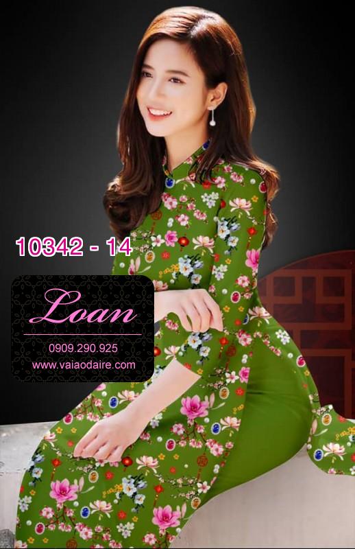 Vải áo dài hoa nhí.