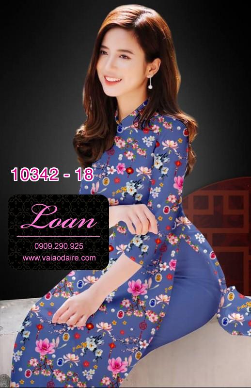 Vải áo dài hoa nhí.