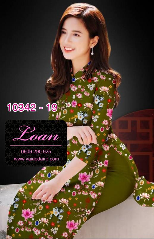 Vải áo dài hoa nhí.