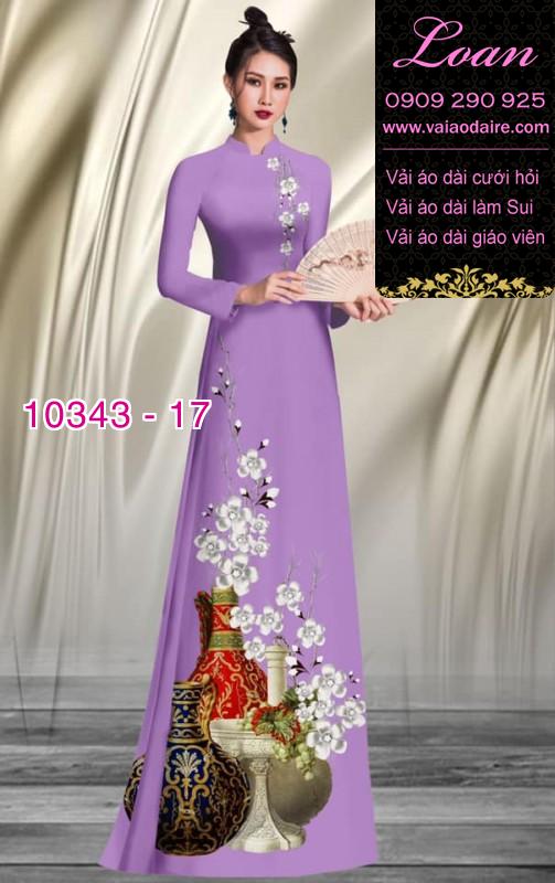 Vải áo dài hoa 3D.