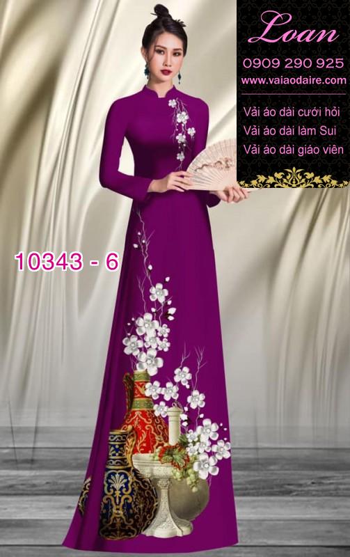 Vải áo dài hoa 3D.
