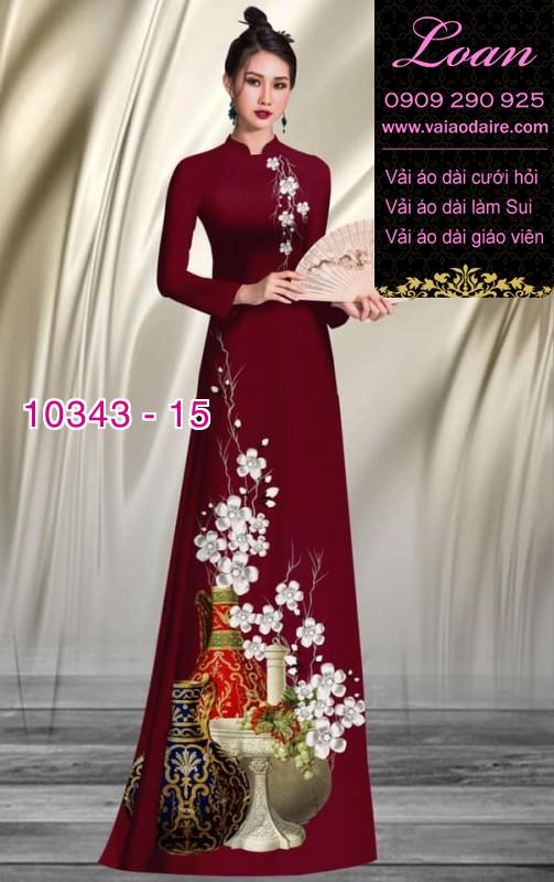 Vải áo dài hoa 3D.