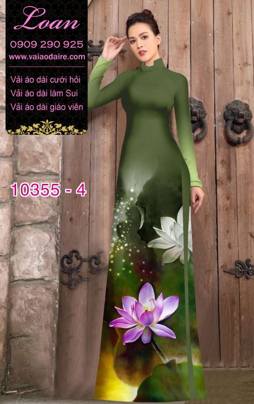 Vải áo dài hoa Sen