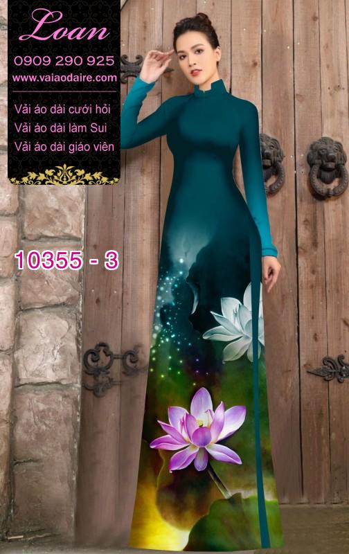 Vải áo dài hoa Sen