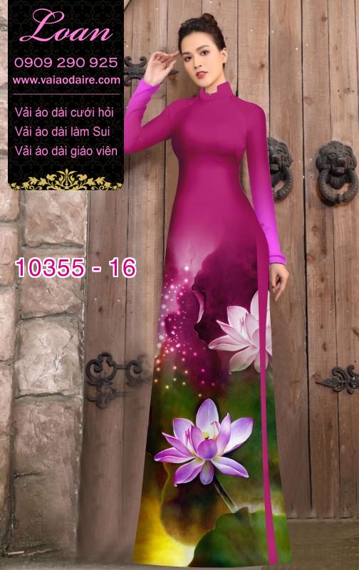 Vải áo dài hoa Sen