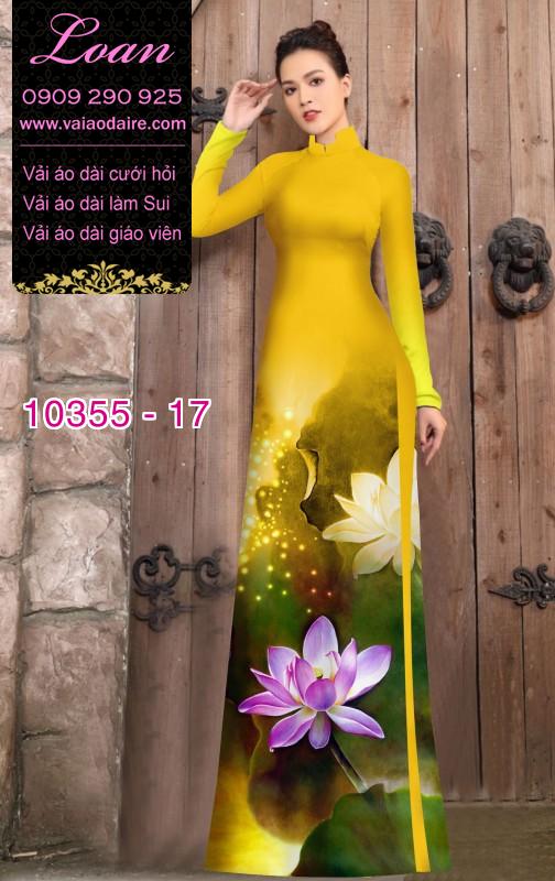 Vải áo dài hoa Sen