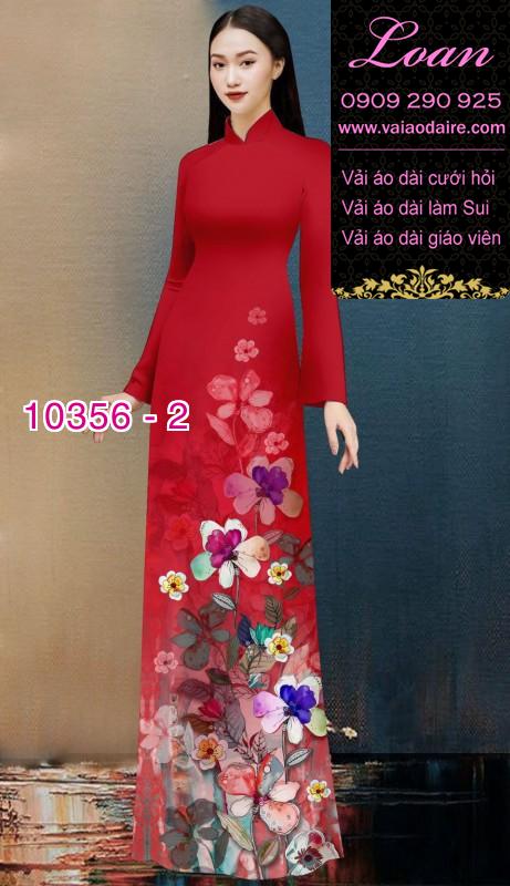 Vải áo dài hoa 3D