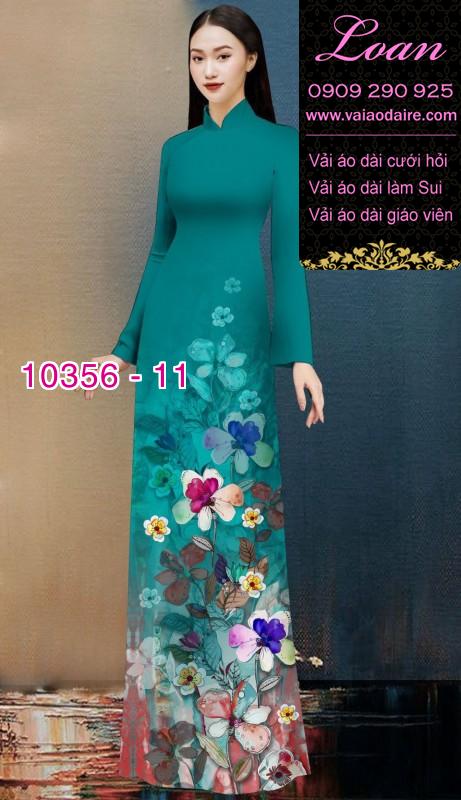 Vải áo dài hoa 3D