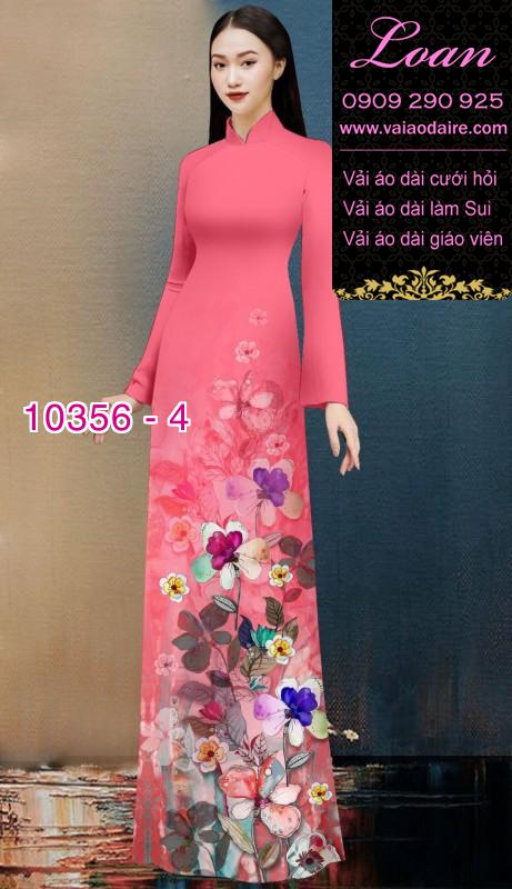 Vải áo dài hoa 3D