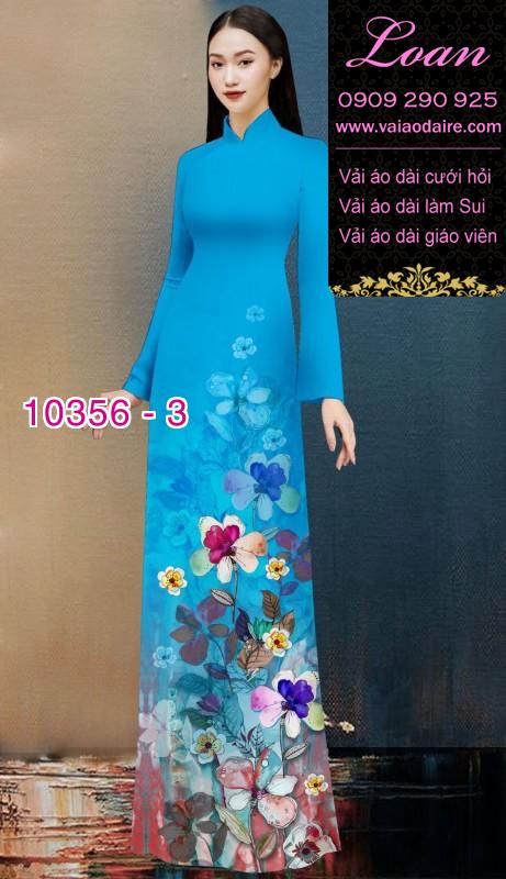 Vải áo dài hoa 3D