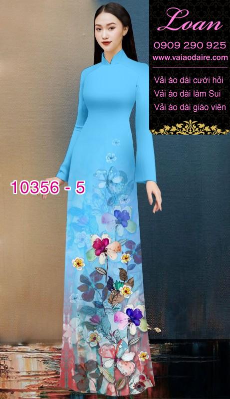 Vải áo dài hoa 3D