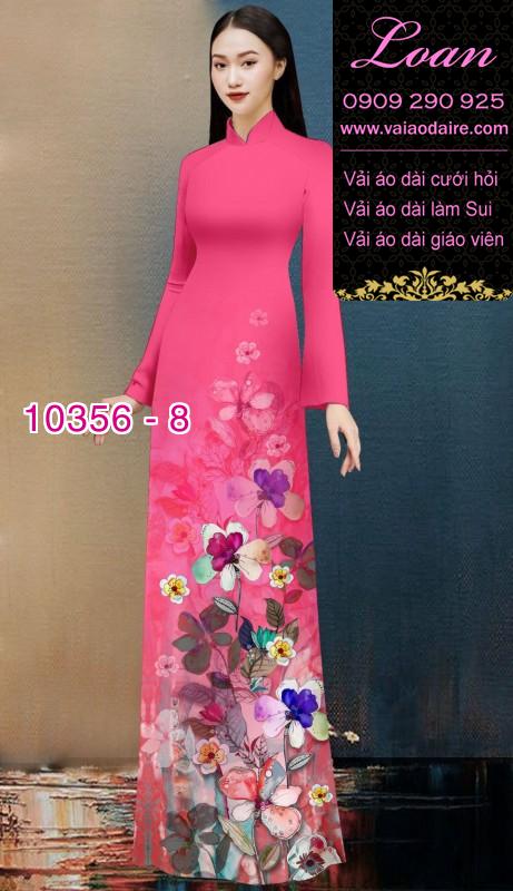 Vải áo dài hoa 3D