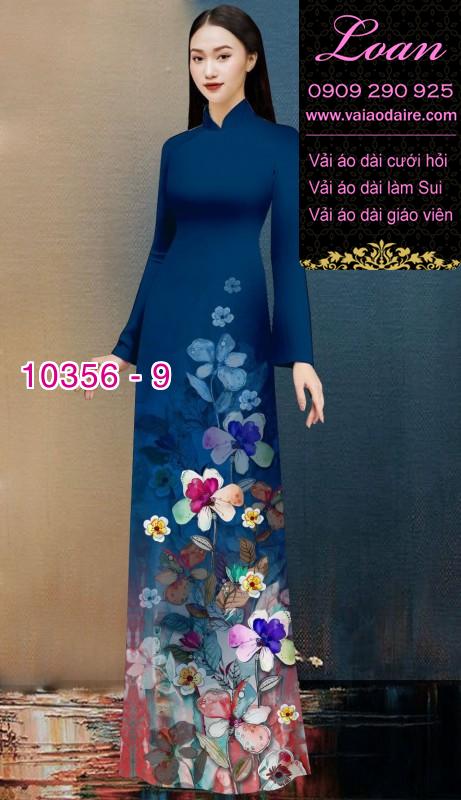 Vải áo dài hoa 3D