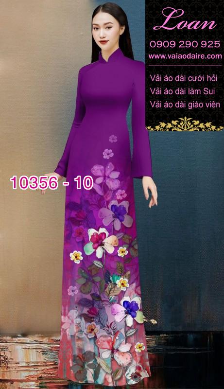 Vải áo dài hoa 3D