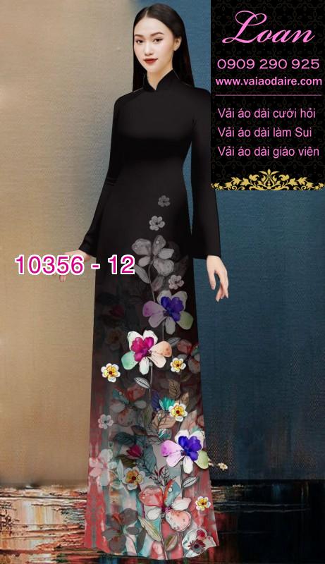 Vải áo dài hoa 3D