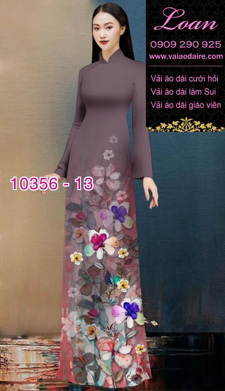 Vải áo dài hoa 3D