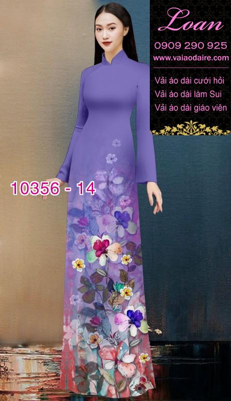 Vải áo dài hoa 3D