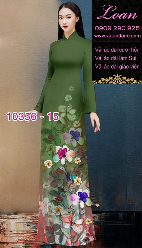 Vải áo dài hoa 3D