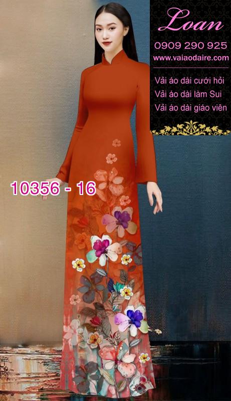 Vải áo dài hoa 3D