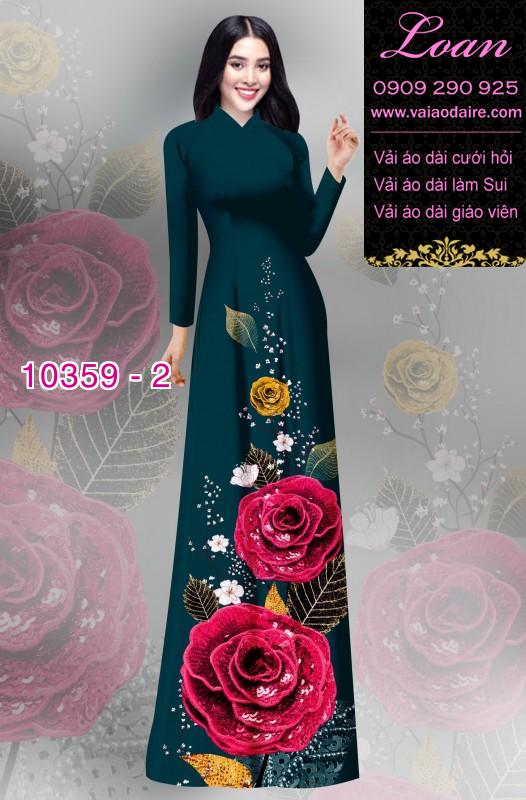 Vải áo dài hoa 3D