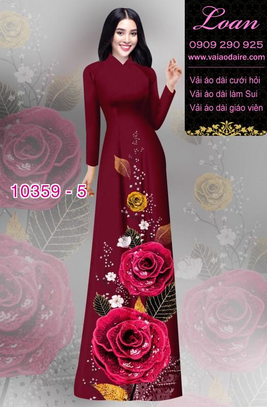 Vải áo dài hoa 3D