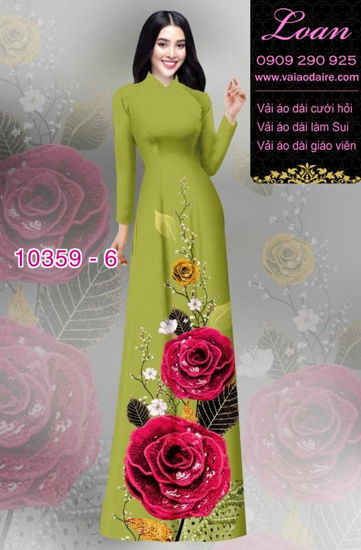 Vải áo dài hoa 3D