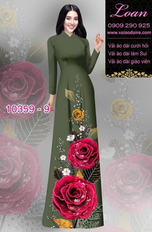 Vải áo dài hoa 3D