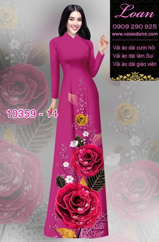 Vải áo dài hoa 3D