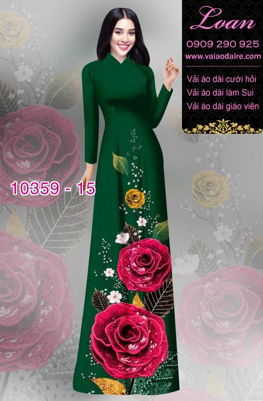 Vải áo dài hoa 3D