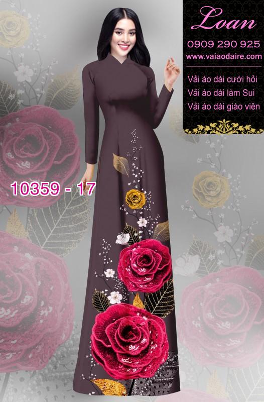Vải áo dài hoa 3D
