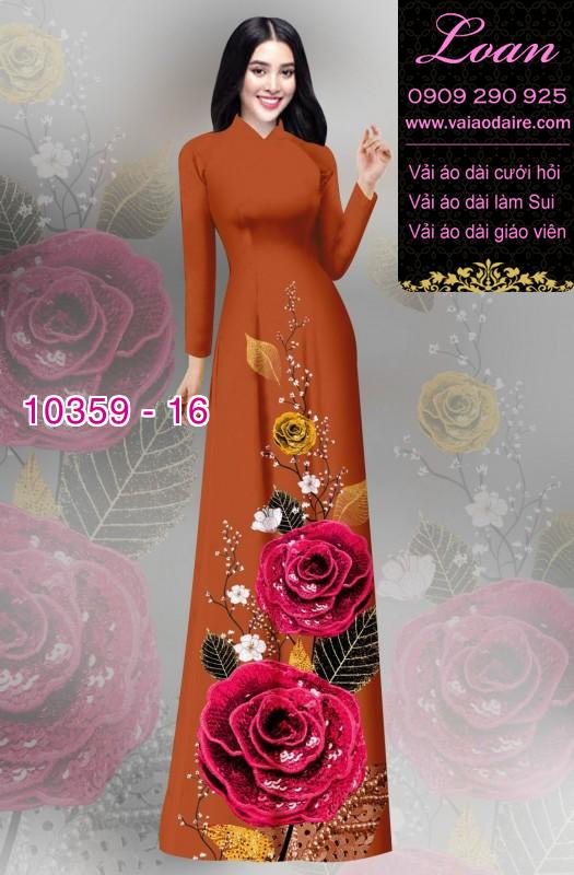 Vải áo dài hoa 3D