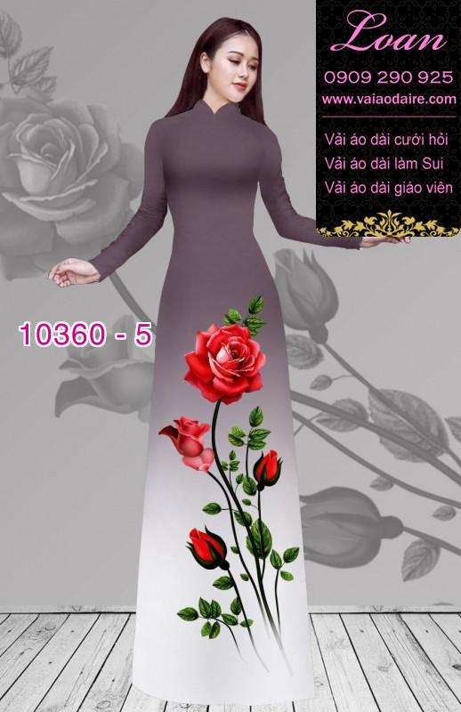 Vải áo dài hoa 3D