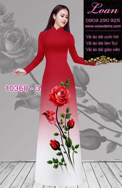Vải áo dài hoa 3D
