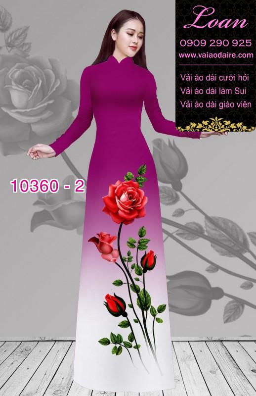 Vải áo dài hoa 3D