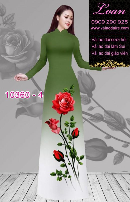 Vải áo dài hoa 3D