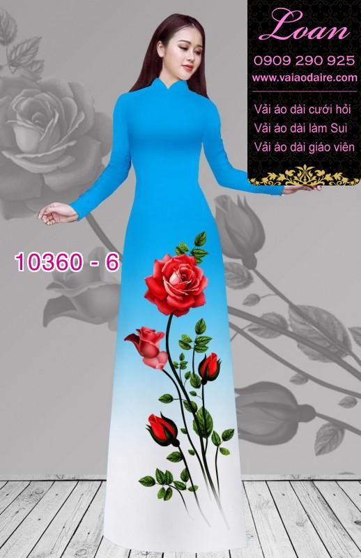 Vải áo dài hoa 3D