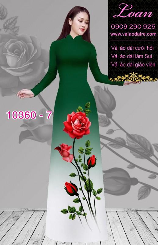 Vải áo dài hoa 3D